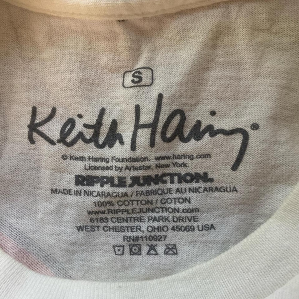 Small Keith Haring White Shirt Heart Smiling - Picture 4 of 4